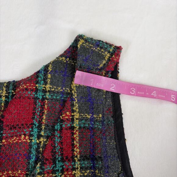 Rampage Plaid Tweed Vest & Skirt Size Medium Vintage Preppy Benefits Charity - Picture 16 of 16